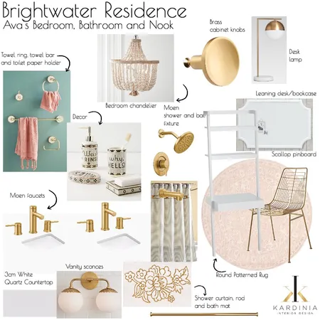 Brightwater Residence - Ava's Bathroom and Nook Interior Design Mood Board by kardiniainteriordesign on Style Sourcebook