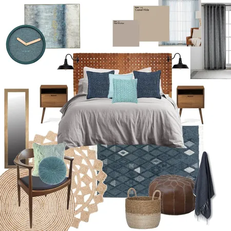 Beach boho bedroom Interior Design Mood Board by chatlottevdberg on Style Sourcebook