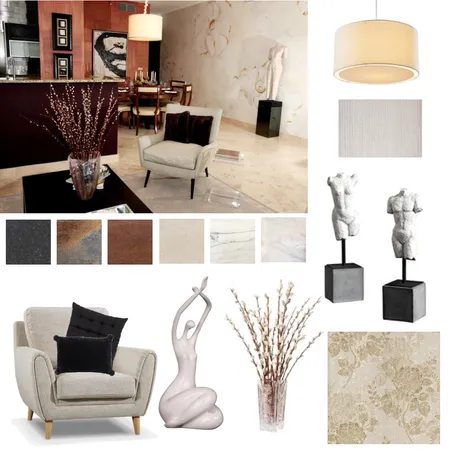 Black and Rust Interior Design Mood Board by CharlieBe on Style Sourcebook