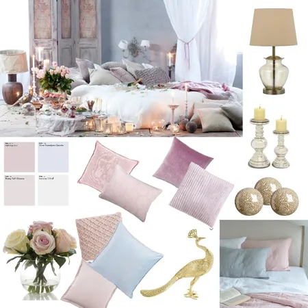 Shabby Chic Pastel Bedroom Interior Design Mood Board by CharlieBe on Style Sourcebook