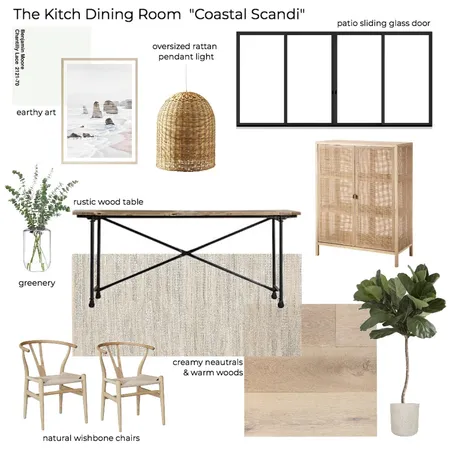 Scandinavian Coastal Dining Room Interior Design Mood Board by ChristalS on Style Sourcebook