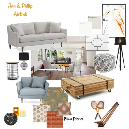 AirbnbHouse/Living Room Interior Design Mood Board by Amydelusso on Style Sourcebook
