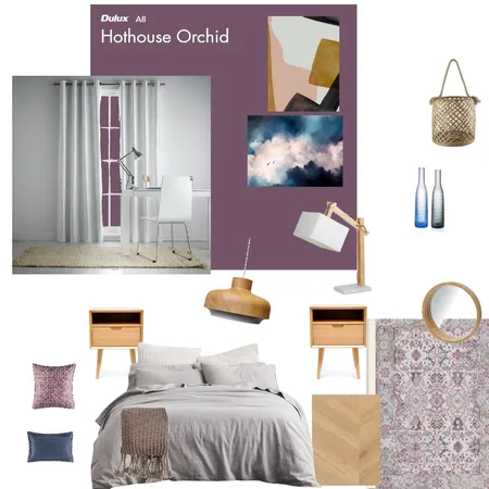 bedroom purple Interior Design Mood Board by alisakomy on Style Sourcebook