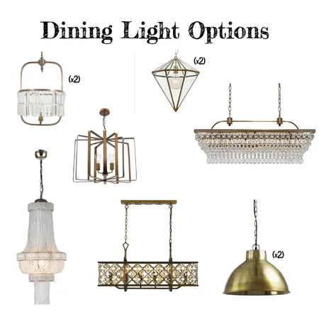 Dining Lighting Options Interior Design Mood Board by aphraell on Style Sourcebook