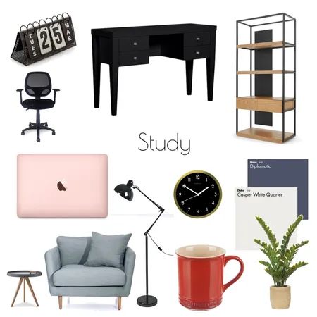 Study Interior Design Mood Board by juliane_b on Style Sourcebook