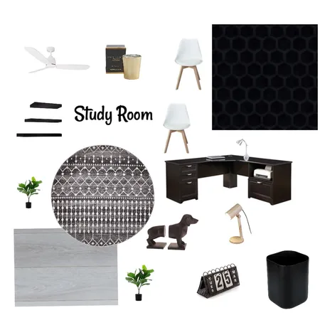 Study Room Interior Design Mood Board by sxmmxrsh on Style Sourcebook
