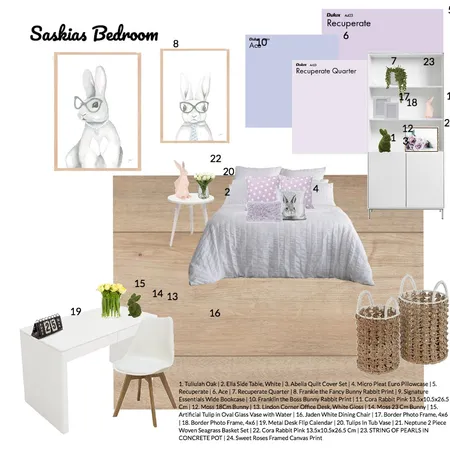 Saskias Bedroom Interior Design Mood Board by amberbothamley on Style Sourcebook