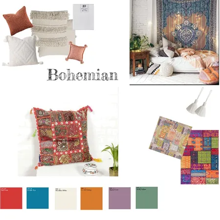 Bohemian Interior Design Mood Board by tierneymasterson on Style Sourcebook