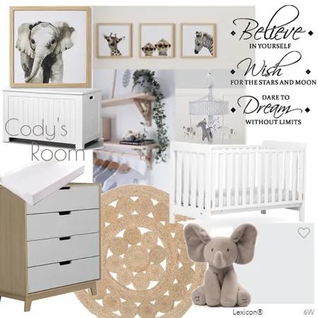 Cody's Baby room Interior Design Mood Board by Jadeos on Style Sourcebook