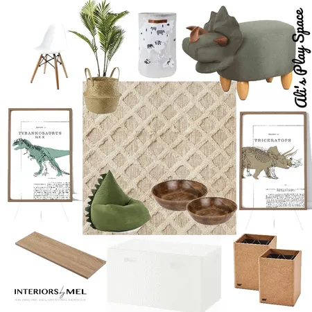 Dinosaur themed playspace Interior Design Mood Board by interiorsbymell on Style Sourcebook