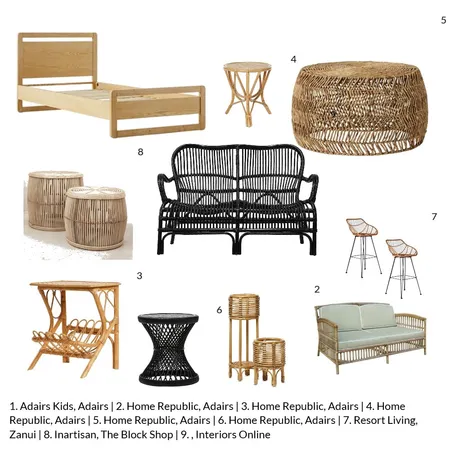 rattan collection Interior Design Mood Board by interiorsbymell on Style Sourcebook