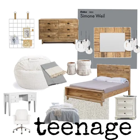 Teenage bedroom Interior Design Mood Board by Julietwassell on Style Sourcebook