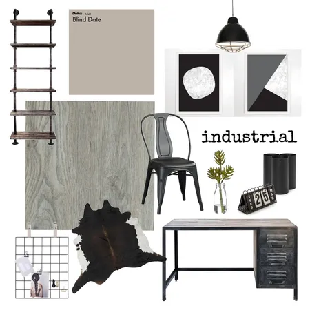 Industrial Home Office Interior Design Mood Board by Choices Flooring on Style Sourcebook