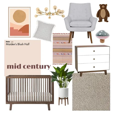 Mid Century Nursery Interior Design Mood Board by Choices Flooring on Style Sourcebook