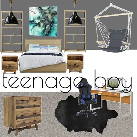Teenage Boy Room Interior Design Mood Board by Julietwassell on Style Sourcebook