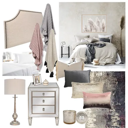 Hamptons in Pink Bedroom Interior Design Mood Board by Jo Laidlow on Style Sourcebook