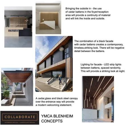 YMCA Blenheim - Facade Interior Design Mood Board by Jennysaggers on Style Sourcebook