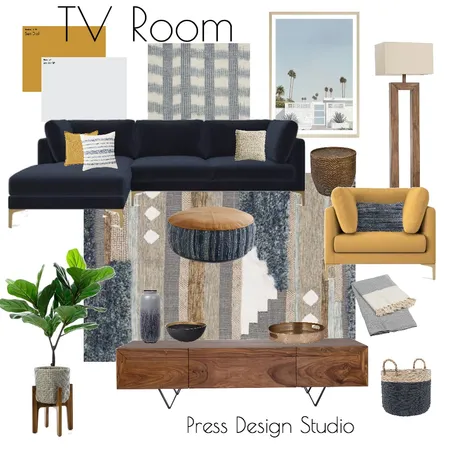 TV Room Interior Design Mood Board by RPressDesign on Style Sourcebook
