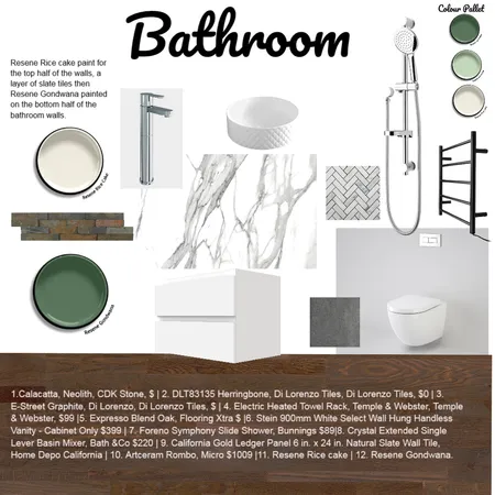 Gondwana bathroom project Interior Design Mood Board by RsKrishna on Style Sourcebook
