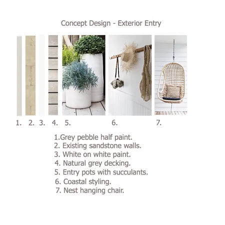 Exterior entry/stair concept Interior Design Mood Board by Emerald Pear  on Style Sourcebook