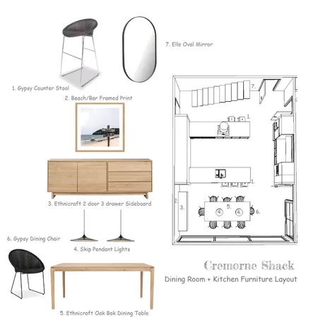 Cremorne Shack Dining Room Layout Interior Design Mood Board by decodesign on Style Sourcebook