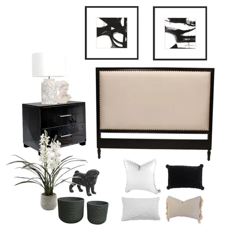 Black and white bedroom Interior Design Mood Board by My Interior Stylist on Style Sourcebook