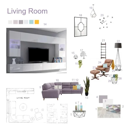 Living Room Interior Design Mood Board by Ajuddery on Style Sourcebook
