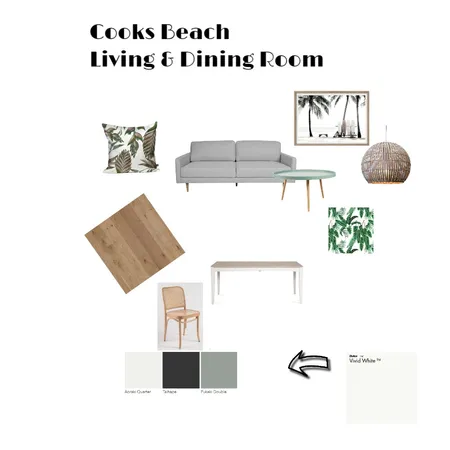 Cooks Beach Living and Dining Interior Design Mood Board by CleverLivingRach on Style Sourcebook
