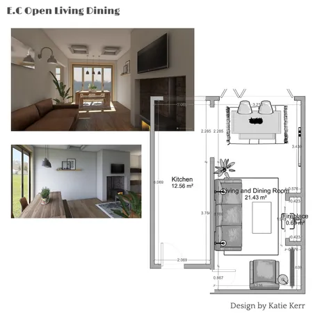 E.C Opening Plan Living: Render &amp; Floorplan Interior Design Mood Board by KatieK14 on Style Sourcebook