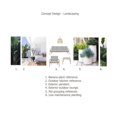 Exterior landscaping Interior Design Mood Board by Emerald Pear  on Style Sourcebook