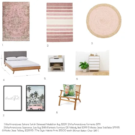 Teen Girl Beach Bedroom Interior Design Mood Board by MISS G Interiors on Style Sourcebook