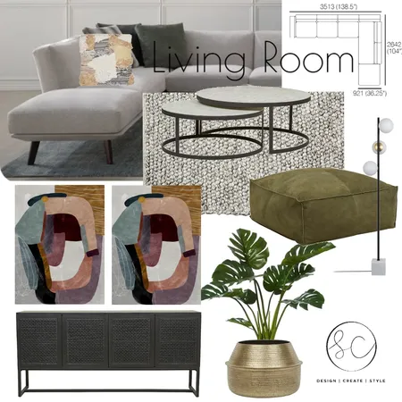 Living Room Interior Design Mood Board by Sara Campbell on Style Sourcebook