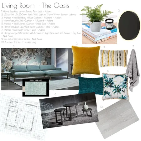 Living Room Interior Design Mood Board by brittanydoueihi on Style Sourcebook