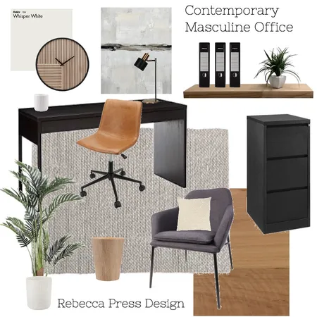 Masculine Office Interior Design Mood Board by RPressDesign on Style Sourcebook