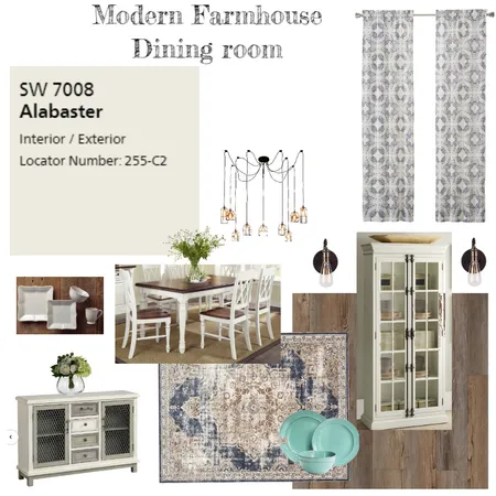 Modern Farmhouse Dining Room Interior Design Mood Board by Repurposed Interiors on Style Sourcebook
