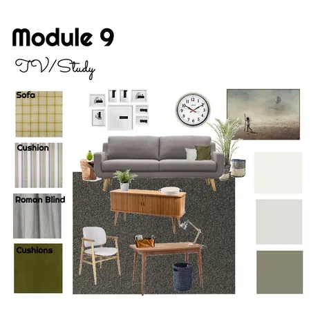 Module 9 TV/Study Interior Design Mood Board by Megs on Style Sourcebook