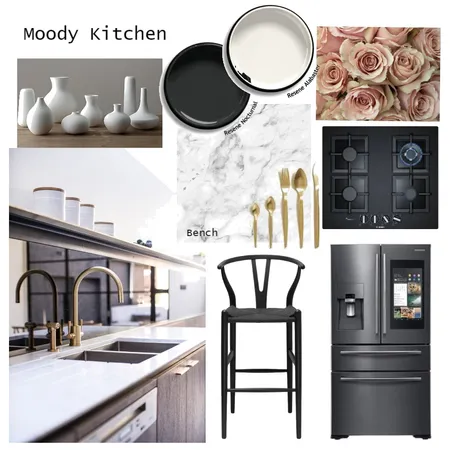 Moody Kitchen Interior Design Mood Board by BelWolland on Style Sourcebook