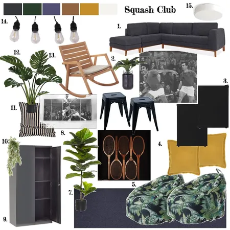 Squash Club Interior Design Mood Board by hebb on Style Sourcebook