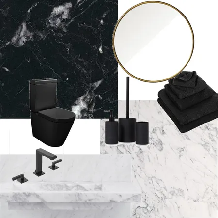 Achromatic Bathroom Interior Design Mood Board by jaskohan on Style Sourcebook
