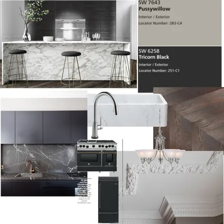 Achromatic Kitchen Interior Design Mood Board by jaskohan on Style Sourcebook