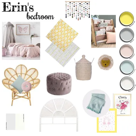 erin's bedroom Interior Design Mood Board by thestylingworkshop on Style Sourcebook