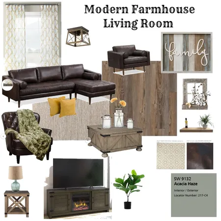 Modern Farmhouse Living Room Interior Design Mood Board by Repurposed Interiors on Style Sourcebook