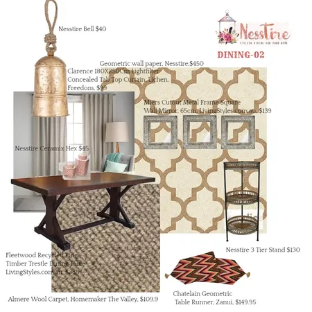 DINNING-02 Interior Design Mood Board by nesstire on Style Sourcebook