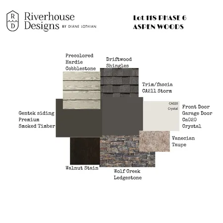 Lot 118 Aspen Woods Interior Design Mood Board by Riverhouse Designs on Style Sourcebook