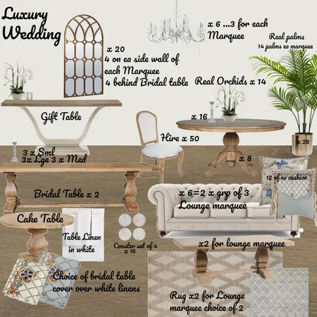 Wedding Interior Design Mood Board by Jo Laidlow on Style Sourcebook