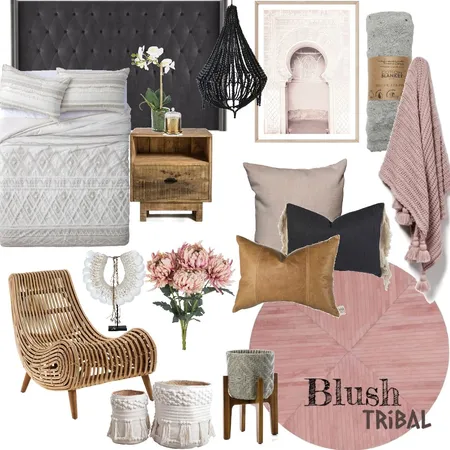 Blush Tribal Interior Design Mood Board by MiraDesigns on Style Sourcebook