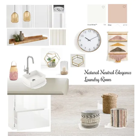 Natural Neutral Elegance Laundry Room Interior Design Mood Board by DA Tailors on Style Sourcebook