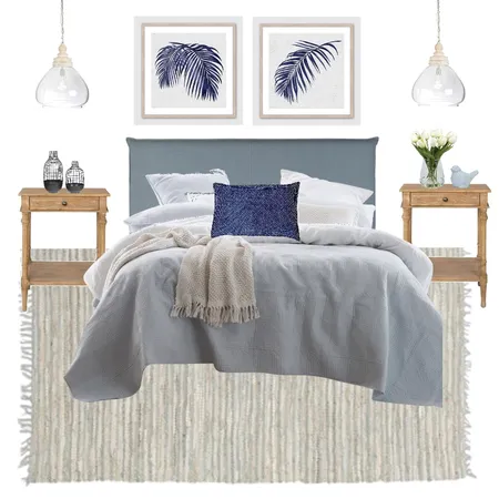 Hamptons Bedroom Interior Design Mood Board by inspiredquarters on Style Sourcebook