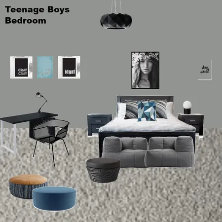 Teenage Boys Bedroom Interior Design Mood Board by Jo Laidlow on Style Sourcebook