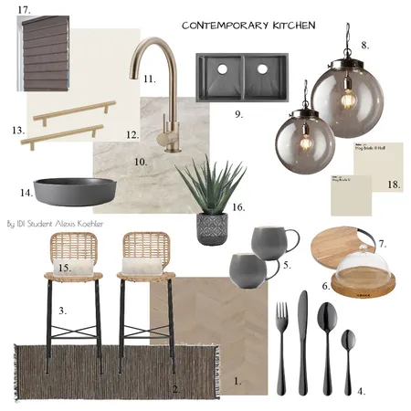 Contemporary Classic Kitchen Interior Design Mood Board by AlexisK on Style Sourcebook